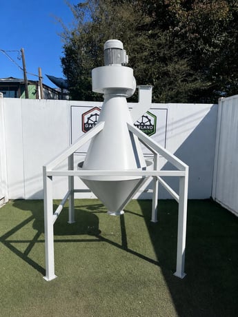 43" Packer Cyclone, 113.5" height, 45" x 30" cone, 7.5 HP TECO-Westhinghouse motor, 230/400 V. - Image 1