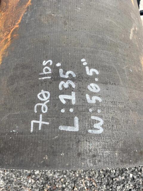 50.5" wide x 135' long Conveyor Belt, Rough Top 2 Ply - Image 2