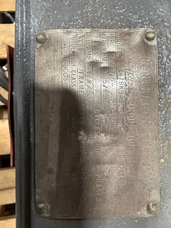 125/37.5 HP 1750/825 RPM General Electric, Frame 447TS, TEFC, 460 Volts - Image 4
