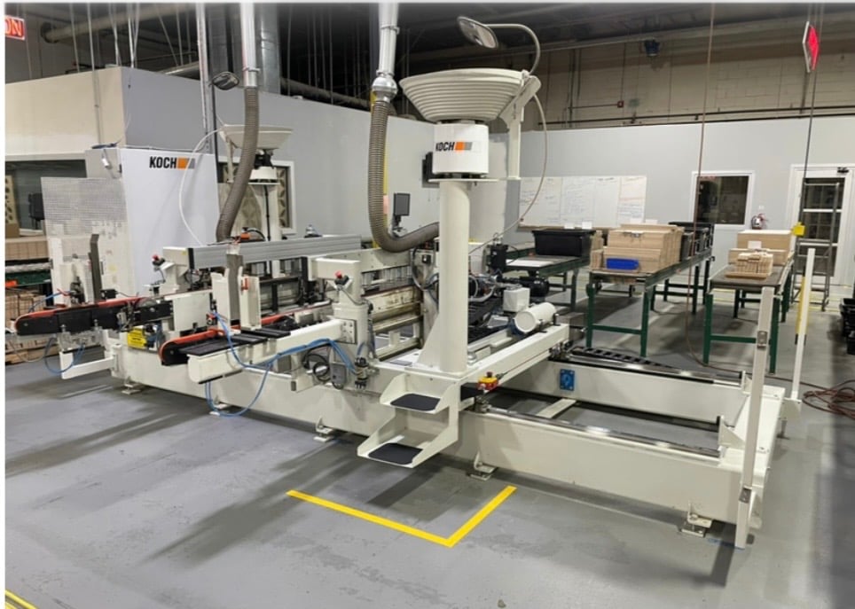 Koch #Sprint-200, Feed-Through Boring & Dowel Inserter, 98.4" x 27.5" x 1.18" capacity, 1.1" max. drilling - Image 1