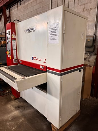 Midwest #ASM-140-20/4.0-MMIJ, Single-Head Duburring Machine, 36" width, 20 HP, 0-40 FPM, 0-6" bed opening - Image 3
