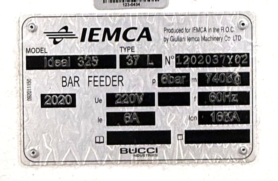 Iemca #Ideal-325, Magazine Type Bar Feeder, 1/8"-1" bar diameter, 3' 3"-12' 2" bar length, 2020 - Image 6