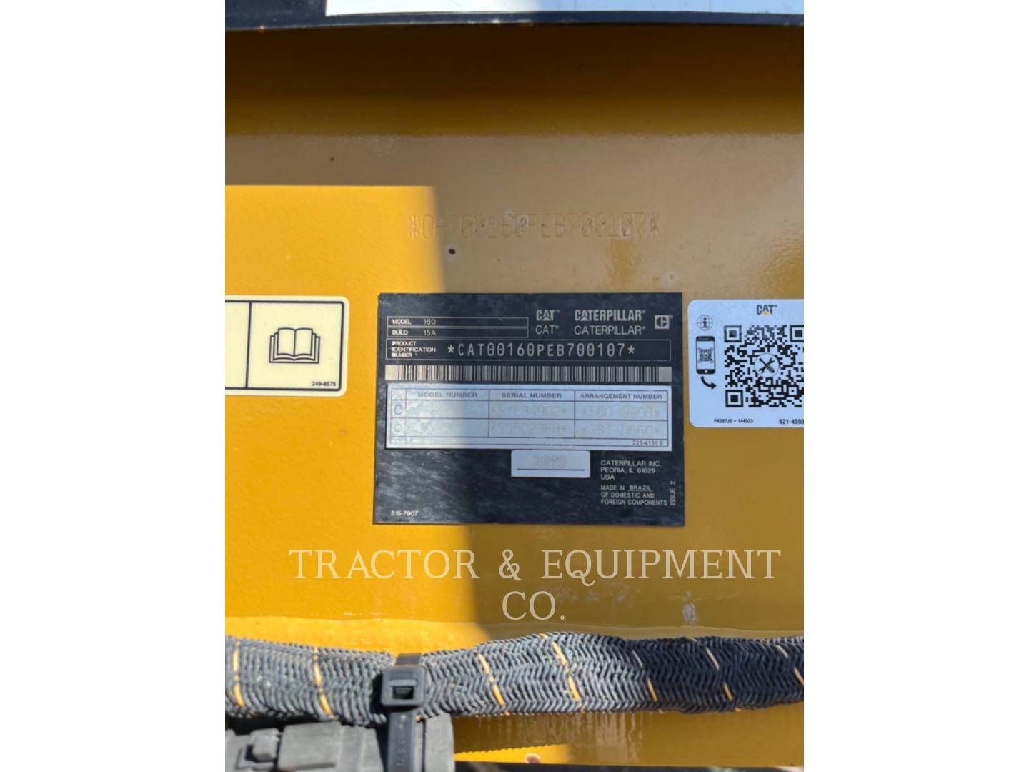 Caterpillar 160, Motor Grader, 4910 hours, S/N: EB700107, 2020 - Image 6
