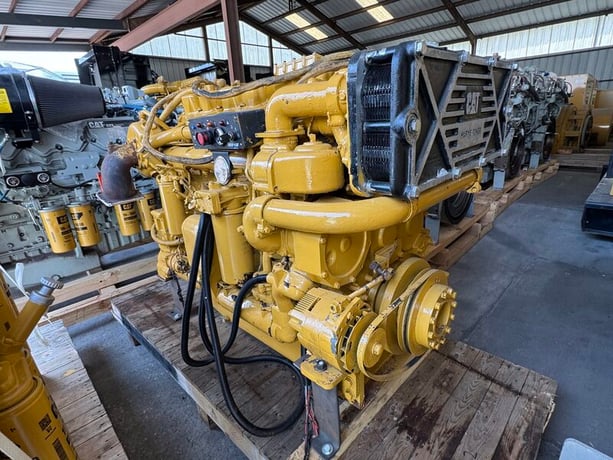 550 HP Caterpillar #3406E-DITA, diesel marine engine, 2100 RPM, 17443 hours, sound attenuated enclosure 1 - Image 2