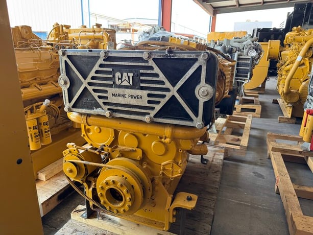 550 HP Caterpillar #3406E-DITA, diesel marine engine, 2100 RPM, 17443 hours, sound attenuated enclosure 1 - Image 5