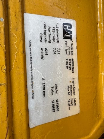 550 HP Caterpillar #3406E-DITA, diesel marine engine, 2100 RPM, 17443 hours, sound attenuated enclosure 1 - Image 7