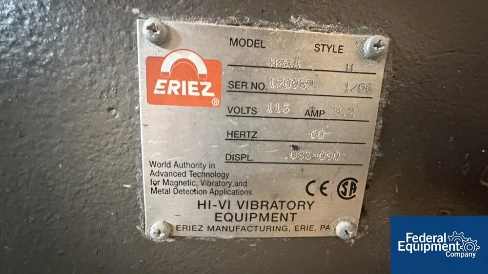 Eriez #HS66, Vibrating Feeder, Stainless Steel, 115 V. - Image 2