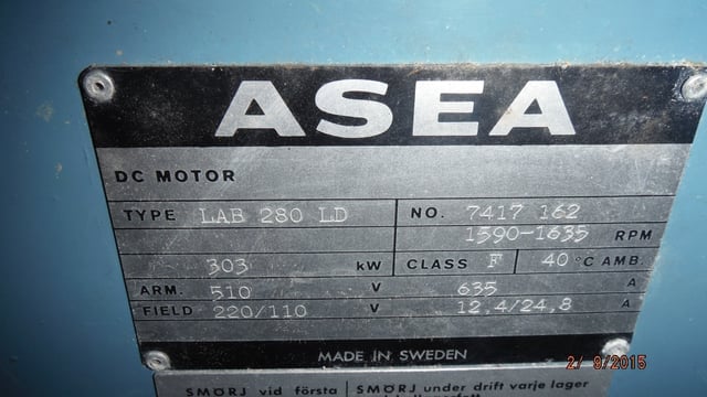 400 HP 1800 RPM Abb, Frame LAB280LD, DPFVBB, 510 VA, 220/110 VF - Image 1