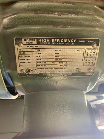 Myers #LB775-2-2600, High-Speed Laboratory Disperser Mixer, 2 HP @ 3450 RPM Toshiba motor, 230/460 Volt, 3PH - Image 3