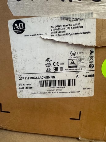 25 HP Allen-Bradley, 20F11FD034JA0NNNNN, Powerflex 753 Variable Frequency Drive, air-cooled, 480 Volts - Image 4