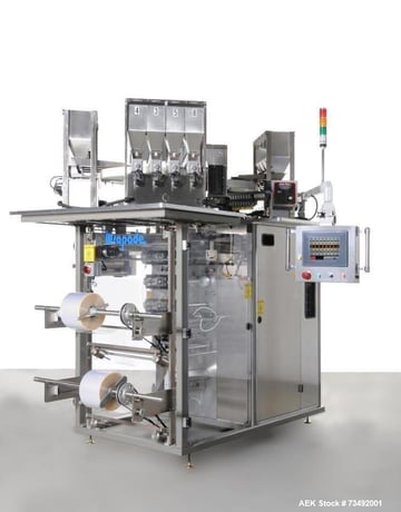 Wrap-Ade #V-612, Vertical Form Fill Seal Machine, 60/320 PPM, 16 Vibratory Feeders, Stainless Steel, 8 - Image 1