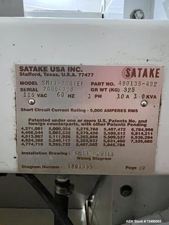 Satake ScanMaster-II #SM11-200IEF, Color Optical Sorter, 20 Ejectors - Image 3