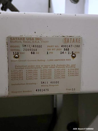 Satake ScanMaster-II #SM11-400DE, Color Optical Sorter, 40 Ejectors - Image 3
