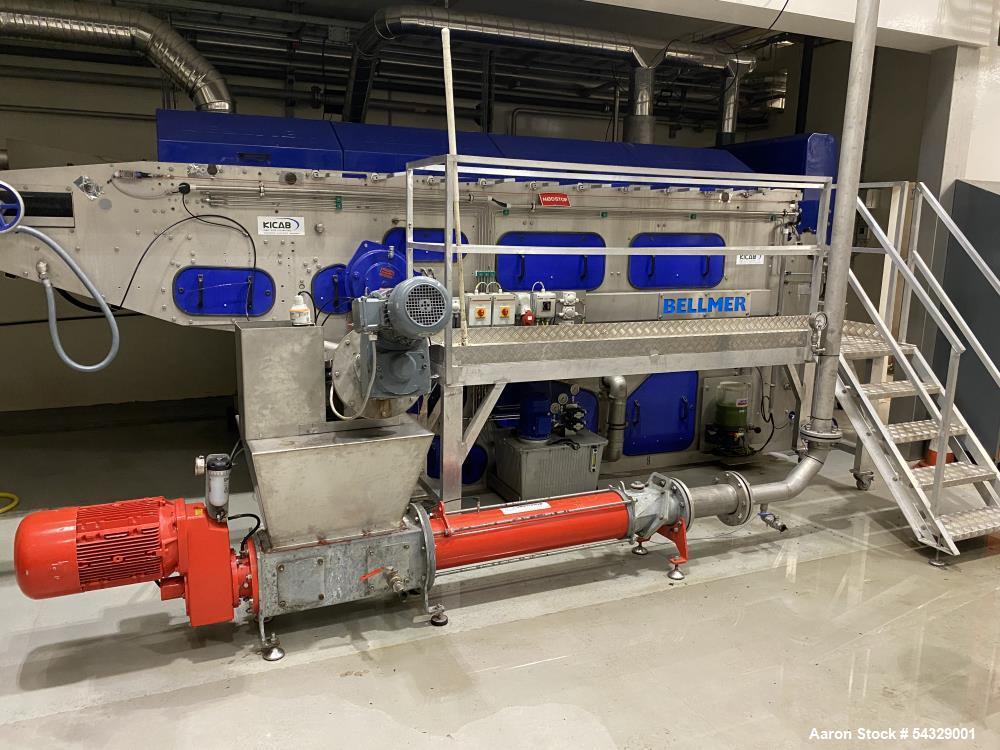 4' x 50' Belmer Winkle #VPK-2S, Dewatering Belt Press, 59" x 610" belt, 8.5 FPM, 18 roll, Stainless Steel - Image 1