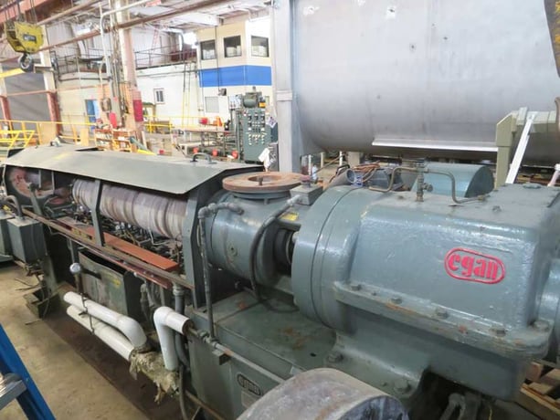 3.5" Egan, Extruder, 150 HP, 32:1 L/d, water cooled, 52" centerline - Image 3