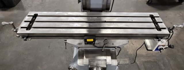 Bridgeport #Series-I, vertical mill, 9" x42" tbl., 1 -1/2 HP, 31" X, 12" Y, 16" Z, R8, 2J head, X-Axis power - Image 9