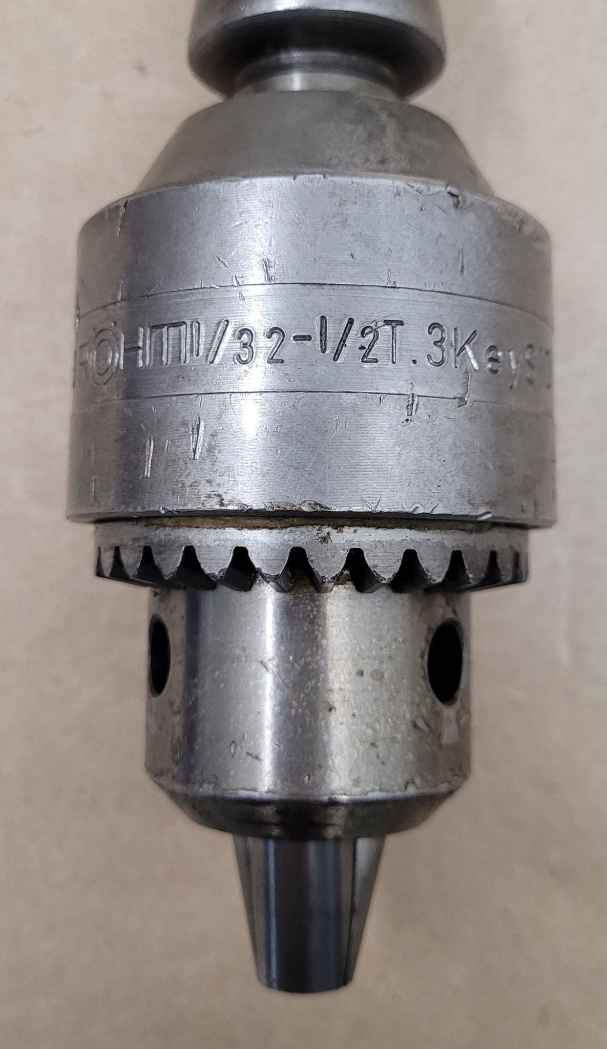 Rohm, BB13-3, 1/32" to 1/2" DRILL CHUCK w/ R8 Holder - Image 2