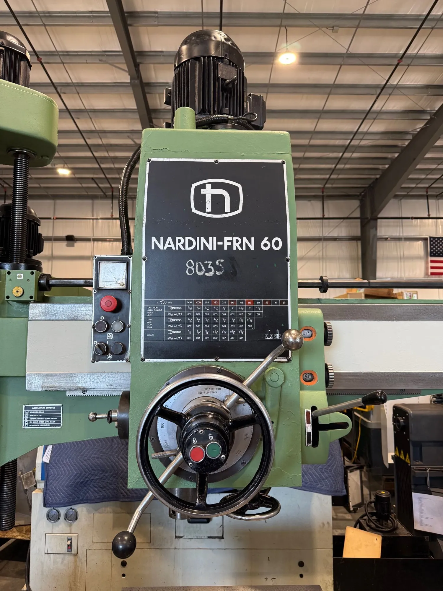 5' -15" Nardini #FRD-60, radial drill arm, #5MT, hydraulic clamping of arm and column - Image 7