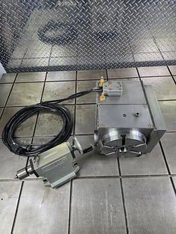 8.3" x 8" Haas #SHRT-210SPH, CNC rotary table, 4-Axis, 6" tailstock, pneumatic brake - Image 3