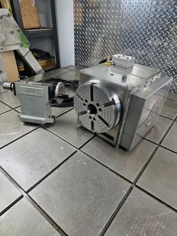 8.3" x 8" Haas #SHRT-210SPH, CNC rotary table, 4-Axis, 6" tailstock, pneumatic brake - Image 4