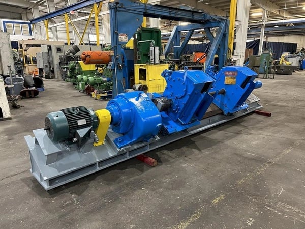 72" x 1/4" Butech, Dual Rotary Scrap Choppers, Carbon Steel, 13" arbor, 40 HP, AB PowerFlex 700, blades, 1995 - Image 1
