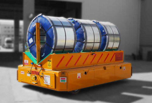 35 Ton, Taiyuan Huaye, trackless coil transfer cart, 2 coils, mechanical drive, front wheel steering, remote - Image 3