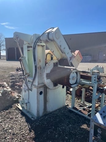 6000 lb. Dahlstrom, uncoiler, 4" -13" width, 62" outside dimensions, 18"-24" ID, powered hold down roll - Image 1
