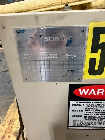 Schmidt #509, Hydraulic Roll Marking Machine, 1.45 ton, 8.5" width x 6.75" D table, 1/2" ram stroke, 3-7/16" - Image 3
