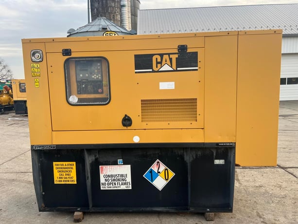 60 KW Caterpillar #C4.4, Diesel Generator Set, Sound Attenuated Enclosure, Base Fuel Tank, 120/240 Volts, 411 - Image 1