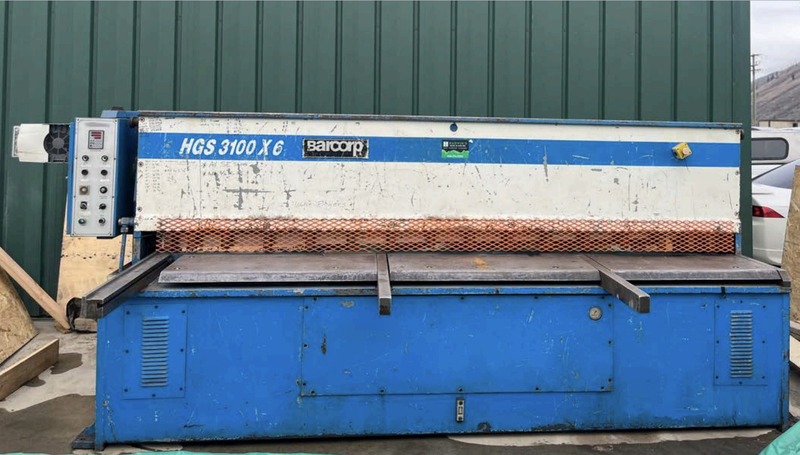 .25" x 10.2' Barcorp #HGS-3100X6, Hydraulic Power Squaring Shear, backgauge powered, 18 HP, 40-gallon oil - Image 3