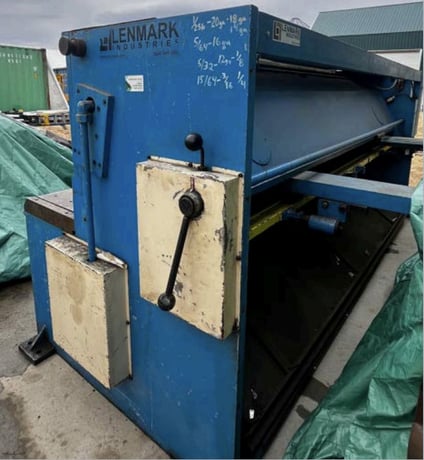 .25" x 10.2' Barcorp #HGS-3100X6, Hydraulic Power Squaring Shear, backgauge powered, 18 HP, 40-gallon oil - Image 8