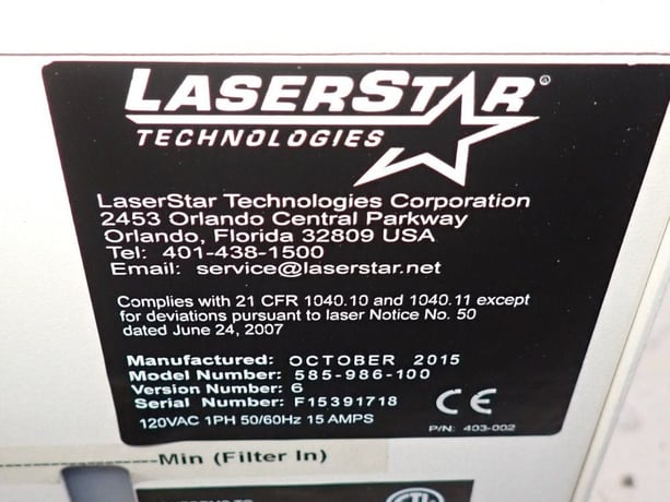 LaserStar Technologies #585-986-100, Laser Welder, w/Lenses, 120 V, 2015 - Image 6