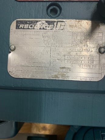 5 HP 1750 RPM Reliance, Frame B2112ATCZ, TENV, 180 VA - Image 1