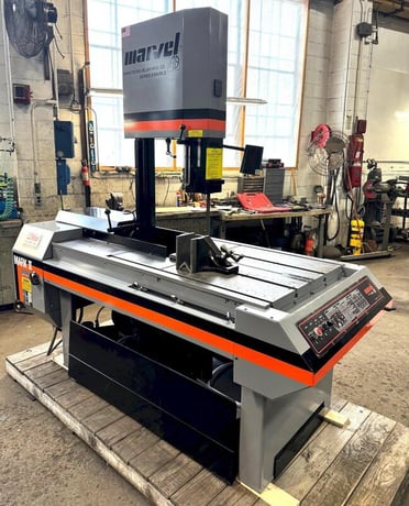 18" x 22" Marvel #Series-8-Mark-II, tilt frame vertical band saw, 14' 6" x 1" x .035" blade, 50-450 FPM, 2 - Image 2