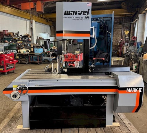 18" x 22" Marvel #Series-8-Mark-II, tilt frame vertical band saw, 14' 6" x 1" x .035" blade, 50-450 FPM, 2 - Image 4