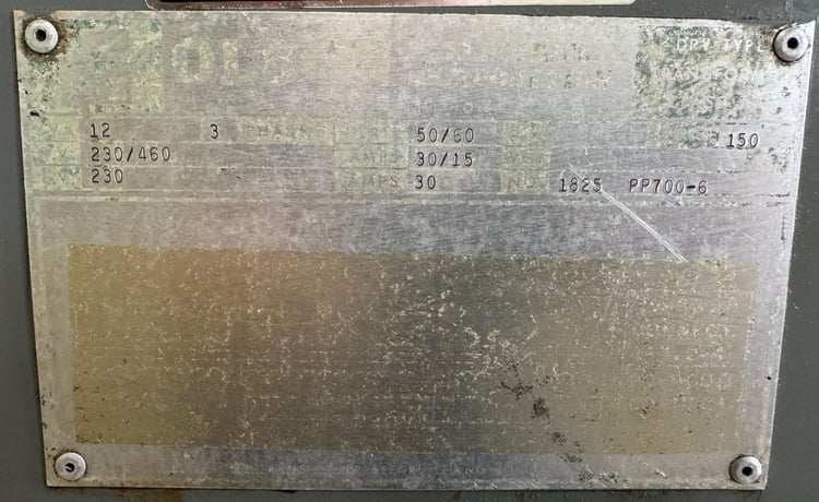 12 KVA 230/460 Primary, 230 Secondary, Olson, transformer, 3-phase - Image 7