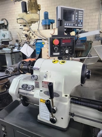 Cyclematic #CTL-618EVS, cnc lathe, 11" swing, 18" centers, 5" chuck, 4000 RPM, digital read out, 6" swing - Image 2