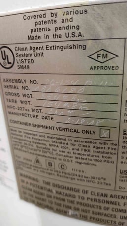 200 lbs. Fike, Clean Agent Fire Suppression Tank, FM-200 - Image 2