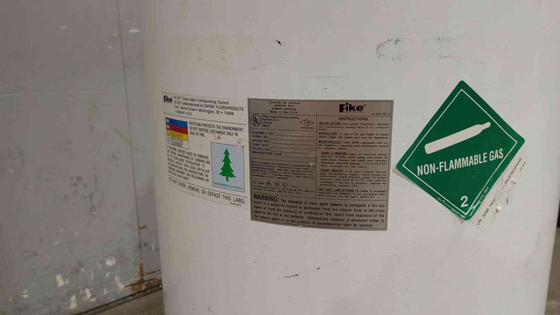487 lbs. Fike, Clean Agent Fire Suppression Tank, FM-200 - Image 8