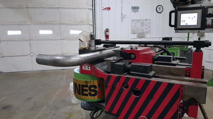 6" Hines #600NC, tube bender, die sets, 25' x 8' footprint, 2005 - Image 3