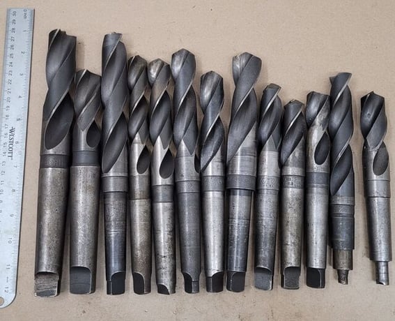 HSS, twist drills, Tapered shank, Set of 13- Various Sizes - Image 1