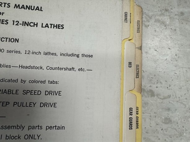 Original Clausing 5900 Series 12-Inch Lathe Dealer's Master Parts Catalog Manual - Image 4