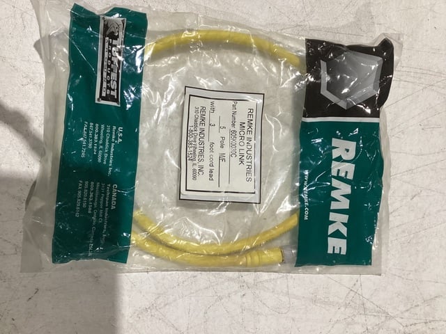 REMKE CONNECTOR AND CORDSET 605K0030C NEW - Image 1