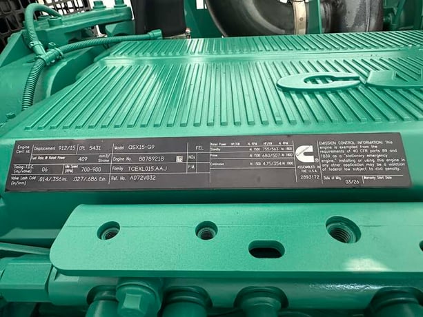 500 KW Cummins #DFEK, diesel generator set, 277/480 Volts, 755 HP @ 1800 RPM, QSX15-G9 NR2 engine, EPA Tier - Image 10