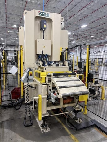 176 Ton, Seyi #SNS2-176, straight side double crank press, 5.1" stroke, 15.7" Shut Height, 3.94" adj., 40-88 - Image 7