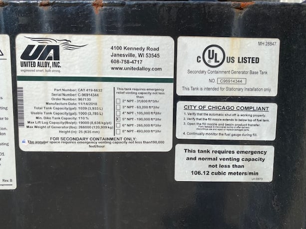 400 KW Caterpillar #C13, diesel generator set, 277/480 Volts, 3-phase, 1371 hours, 609 HP @ 1800 RPM, Tier 3 - Image 9