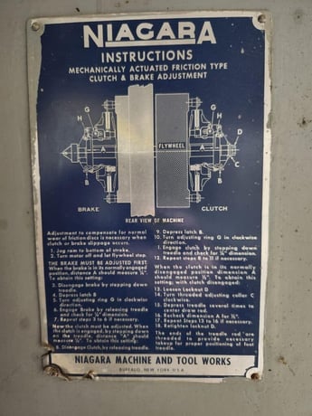 90 Ton, Niagara #IB60-10-12, mechanical press brake, 12' overall, 126" between housing, 3" stroke, 8" throat - Image 4