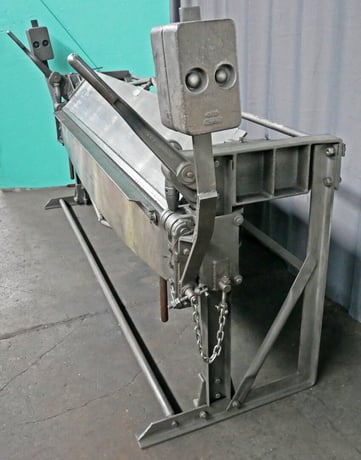 16 gauge x 8' Whitney Jensen #816, Combination Roller-Bearing Bending Brake, 97" overall, 1/4" reverse bend - Image 4