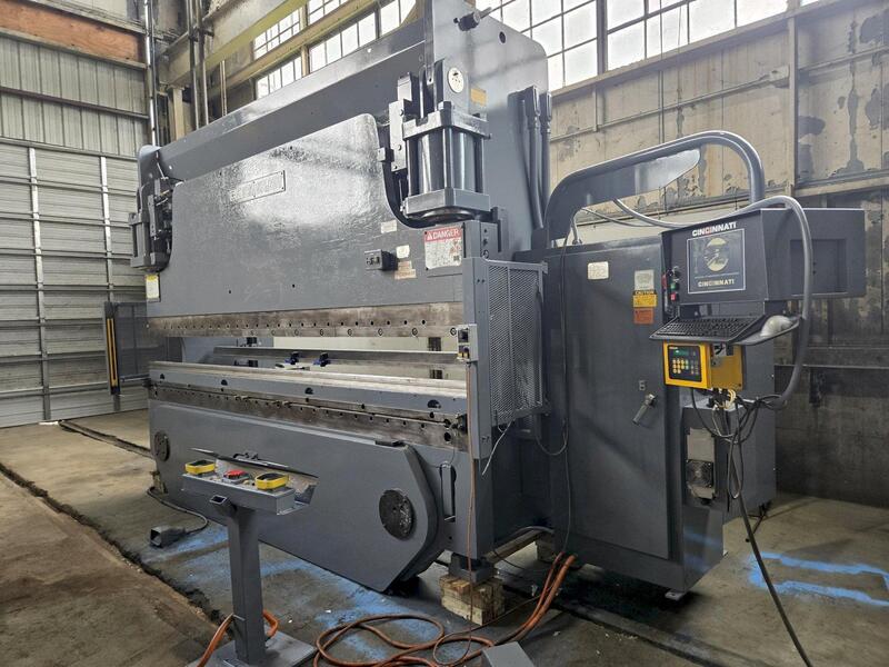230 Ton, Cincinnati #230AFX12 Autoform, hydraulic press brake, 14' overall, 150" between housing, 10" stroke - Image 1