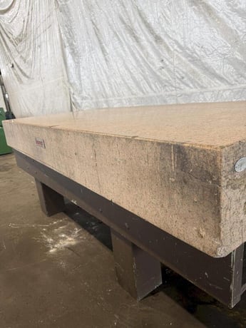 48" x 96" x 10" Starret, pink granite surface plate w/ stand, 33" floor to table - Image 5